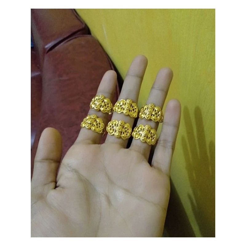 CINCIN MENUR COR PALEMBANG SEPUH EMAS 24K