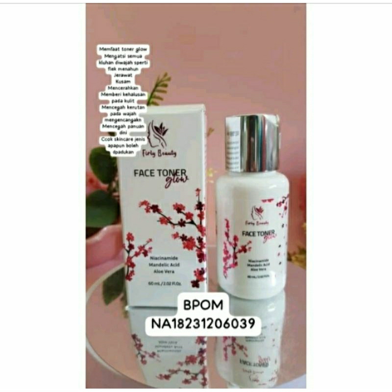 *READY* FACE TONER GLOW BY. FIRLY BEAUTY mencerahkan dan menghilangkan flek serta jerawat