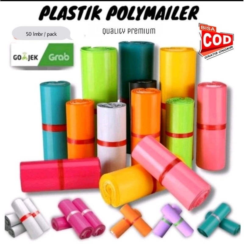 

Polymailer Warna HD GLOSSY ( 50 lmbr /pack ) Plastik Packing Termurah Berkualitas