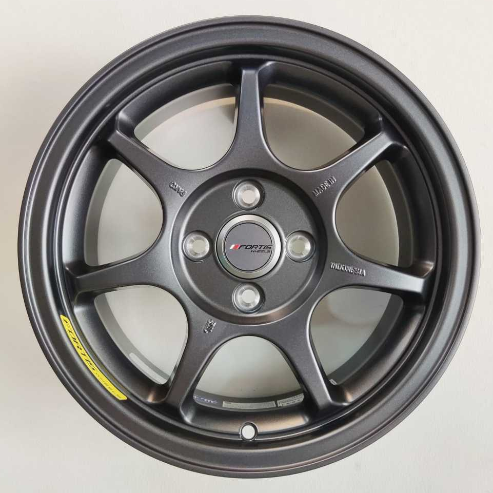 VELG MOBIL ORIGINAL FORTIS WHEELS BY PAKO PLW 15 TYPE 1 R15 x 6,5 4H 100 ET 38 GUN METAL