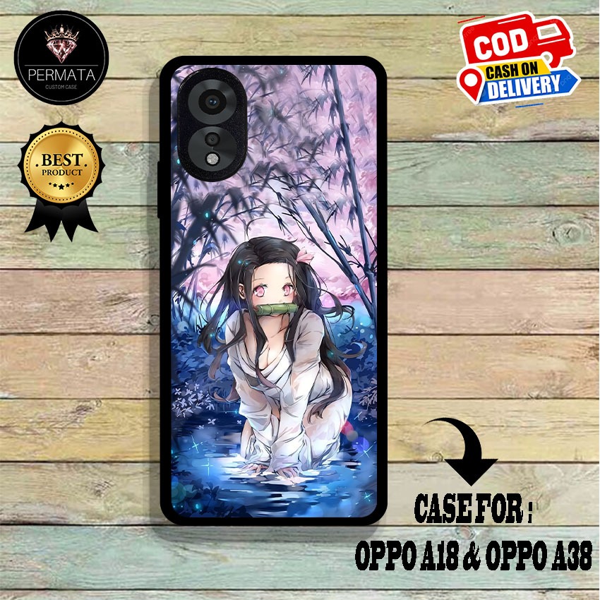 [IO54] Case Kilau Oppo A18 | Oppo A38 handphone Casing Kilau 2d Glossy Kesing Keren Pic HD Motif Ani