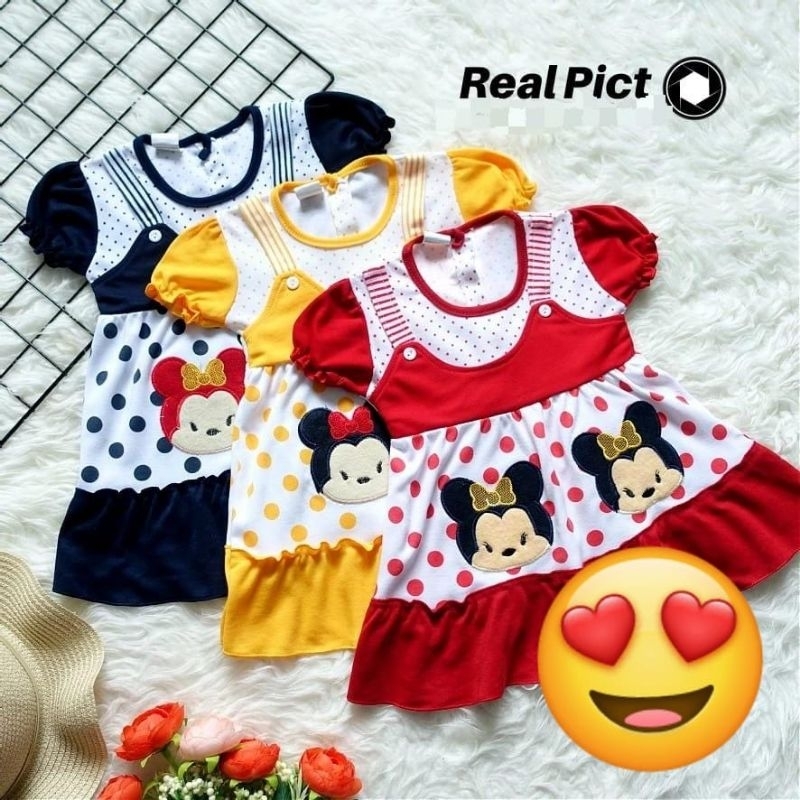 Baju Bayi Dress Anak Cewek Mickey Mouse