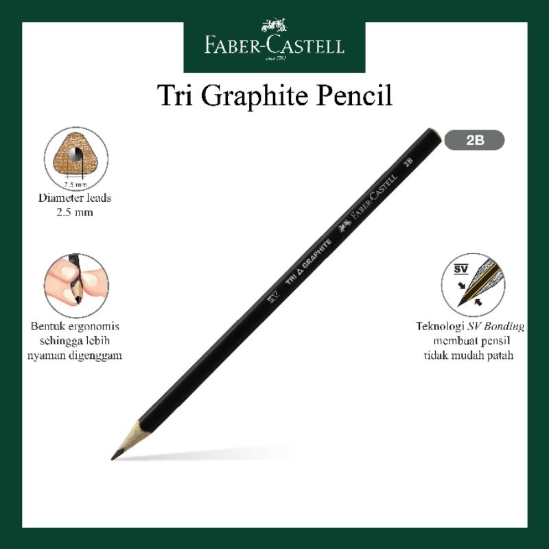 

Faber - Castell Pencil Tri Graphite Black 2B