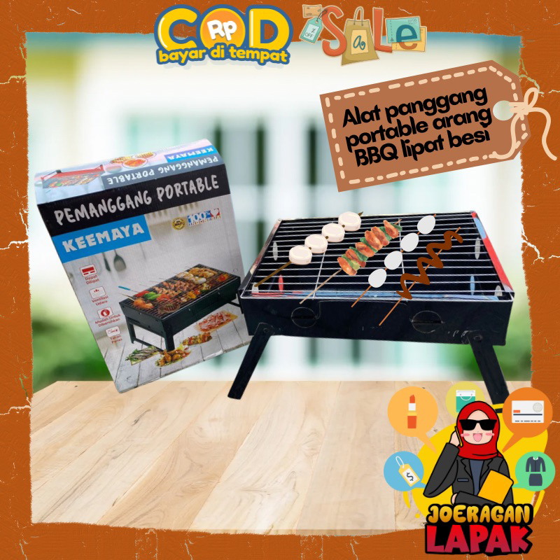 [JOERAGAN LAPAK] ALAT PEMANGGANG PANGGANGAN ARANG PORTABLE BBQ GRILL PEMBAKARAN BAKAR BAKARAN BESI S