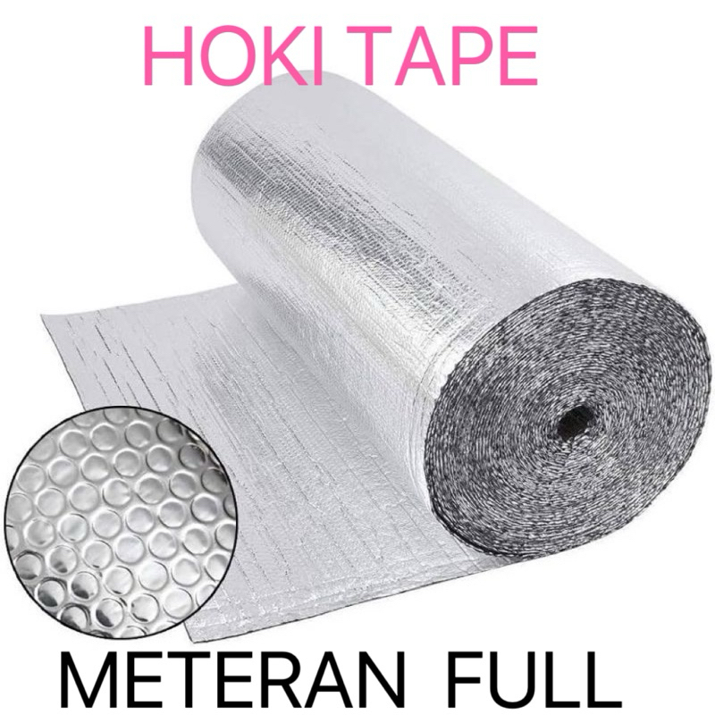 

BUBBLE WRAP ALUMINIUM FOIL 2 SISI 60 CM x 25 Meter PEREDAM PANAS Terbaru Termurah (Roll)