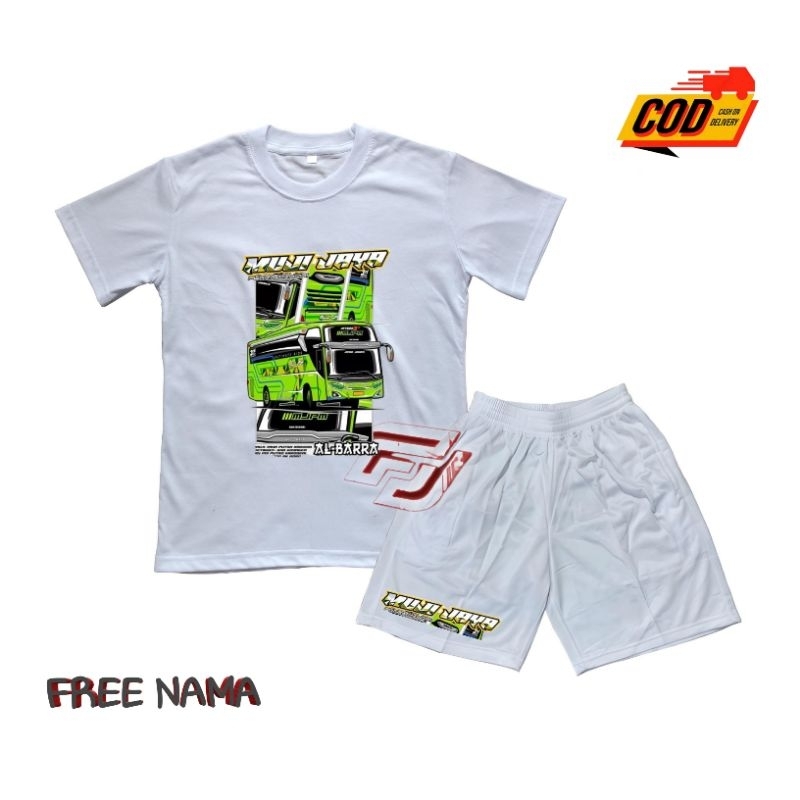 (FREE NAMA)KAOS SETELAN ANAK MUJI JAYA BAHAN COTTON PREMIUM