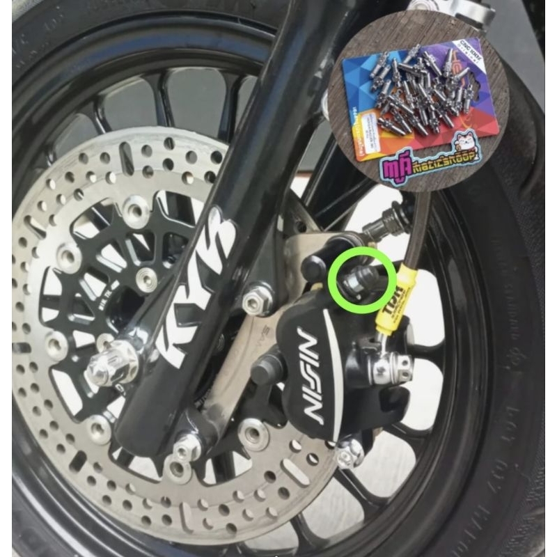 Baut angin kaliper honda stainless original heng thailand