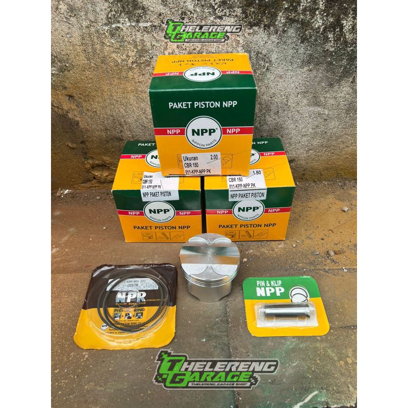 Piston Kit CBR 150 Npp Piston CBR 150 Set Ring Piston & Pen Ov Std 50 100  200 300 400 Thelereng_Gar
