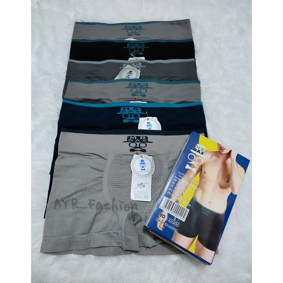siap kirim.. 3 Pcs - MR DAX | Celana Dalam BOXER Pria Seamless Rajut / CD Cowok Laki - Size M,L,XL,X