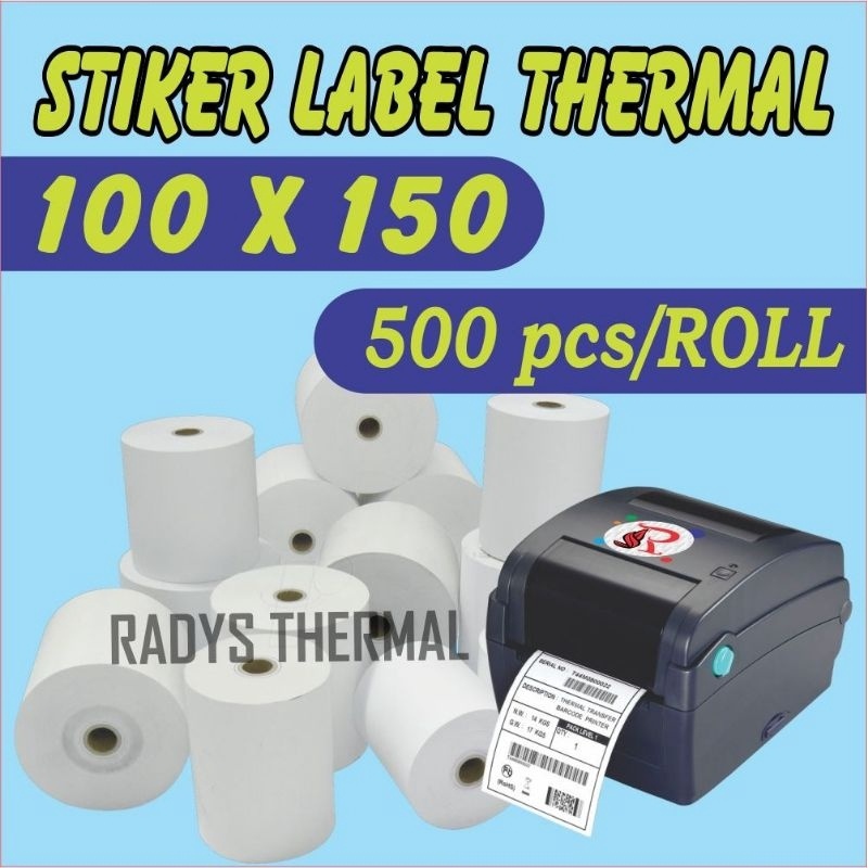 

Ready Stok PROMOOOO!!!!!!! STICKER THERMAL 100x150 ISI 500 PCS KERTAS THERMAL LABEL A6 STIKER THERMAL murah