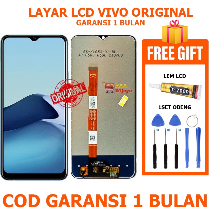 NZKF7872 COD {ORIGINAL} LCD VIVO Y12S / Y20 / Y20S / Y15S Layar sentuh kualitas tinggi Fullset Touch