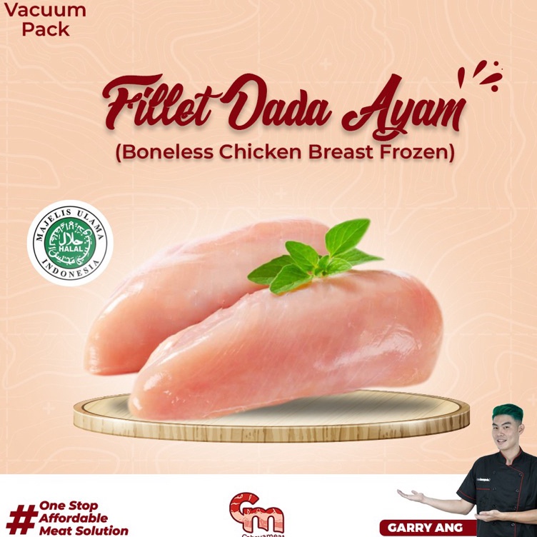 

DXQG6684 ORIGINAL% Fillet Dada Ayam Tanpa Kulit Tulang | Boneless Chicken Breast Premium 1kg