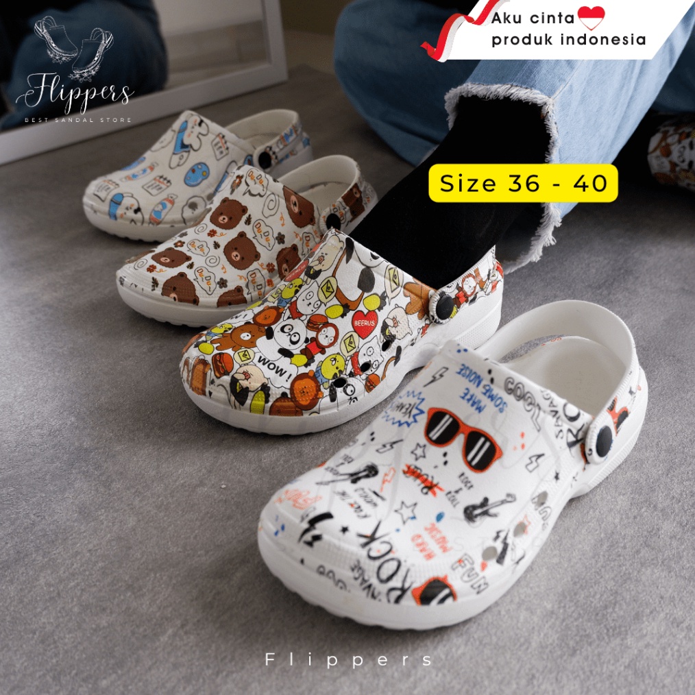 Stok terbaru Sandal Kodok Motif/Sendal Kodok Printing/Sendal Kodok Karakter/Sendal Kodok Dewasa/Send