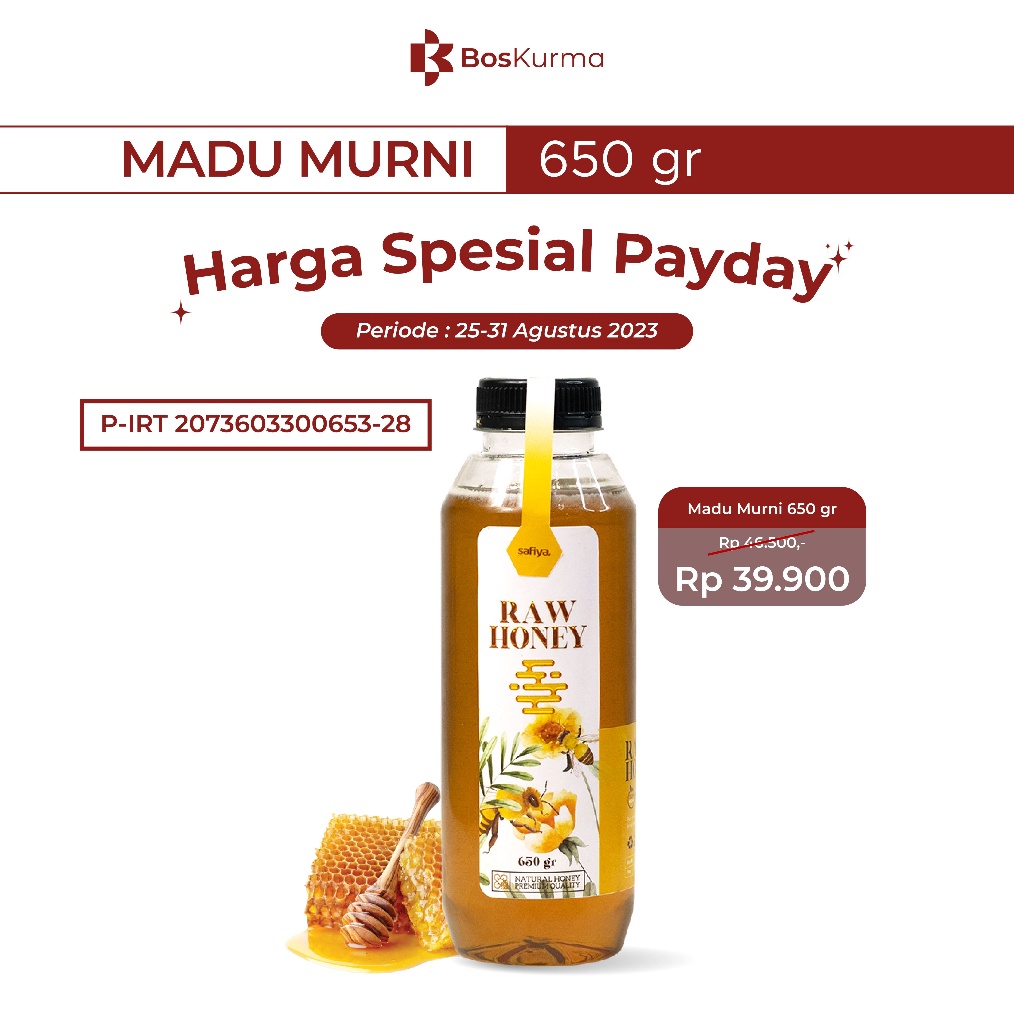 

COD Madu Murni Safiya 650 Gram Herbal Madu Murni Asli Premium murah