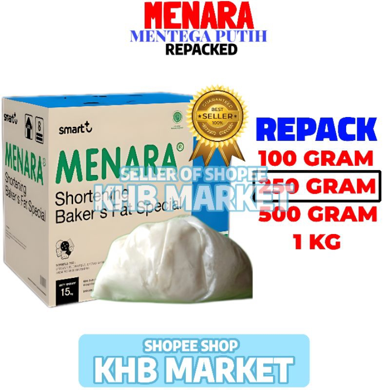 

Mentega Putih Menara Shortening 250 Gram Repacked