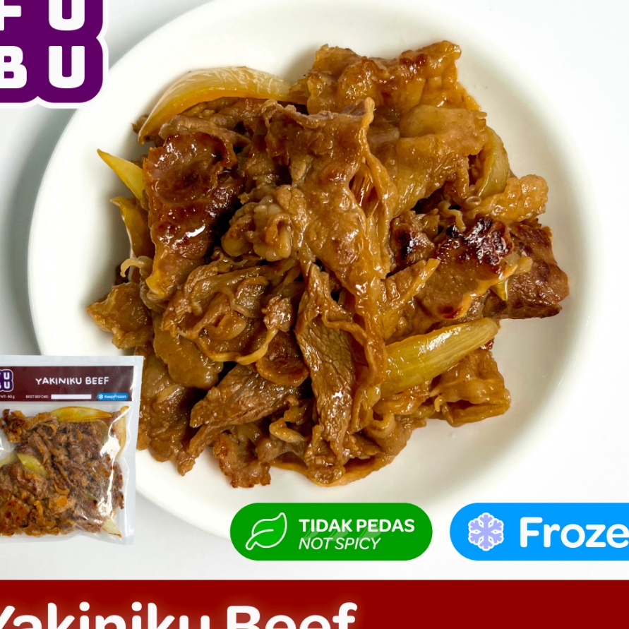 

JLQM9534 9.9 BRANDS FESTIVAL FUBU Yakiniku Beef - Sapi Manis Asin ala Jepang - Satu Porsi Lauk Instan Frozen Food