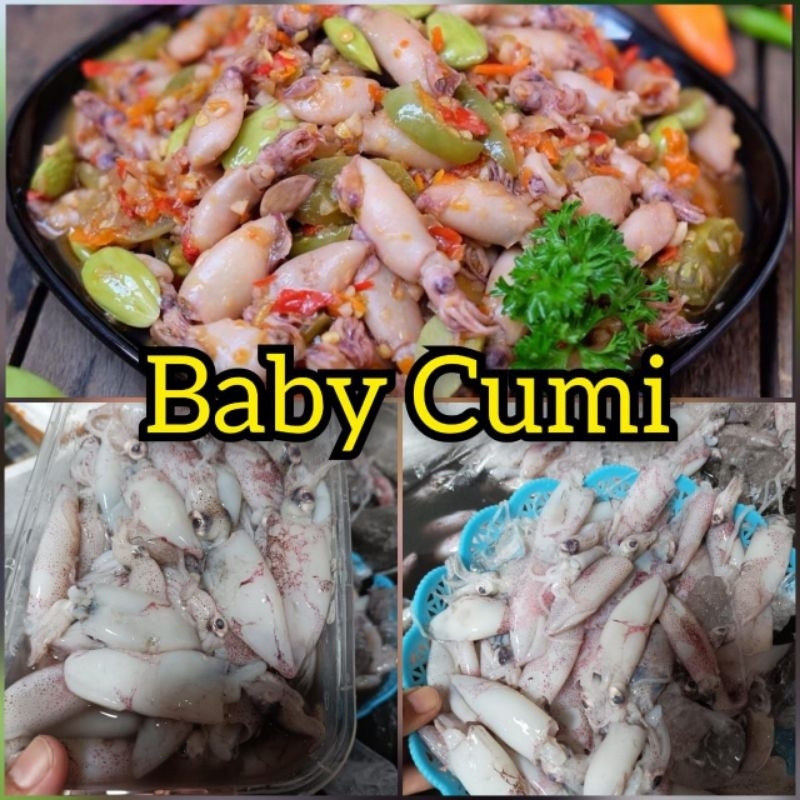 

cumi cumi baby Frozen 500 gram kemasan box cantik