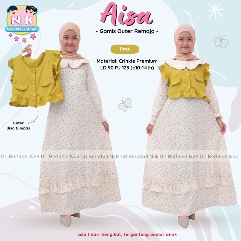 gamis outer remaja ORI by NSK best seller termurah