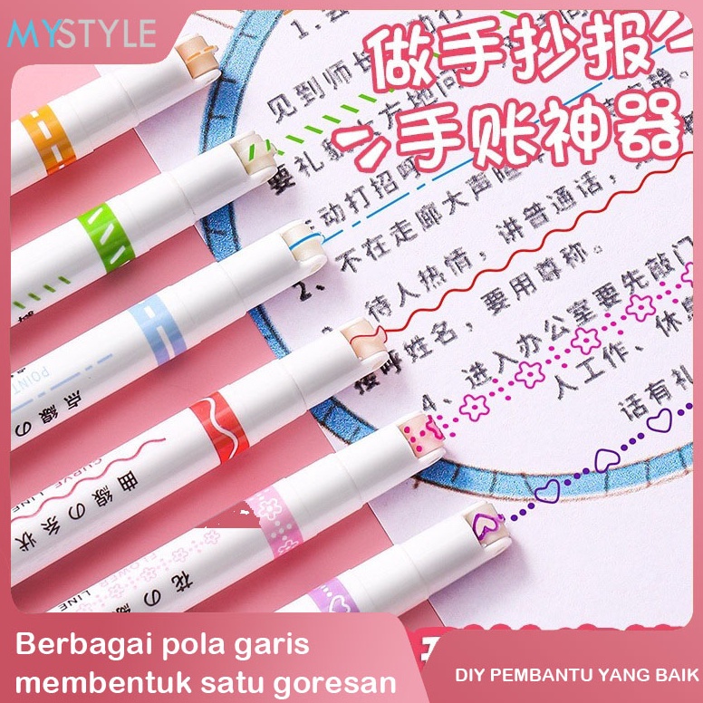 

[TMF72] MYSTYLE SJ7008A-6 SPIDOL UNTUK MENGGARIS BUKU TULIS ANEKA MODEL DAN WARNA 1 PACK 6 PCS MOTIF BEDASEPERTI STABILO tcq8r