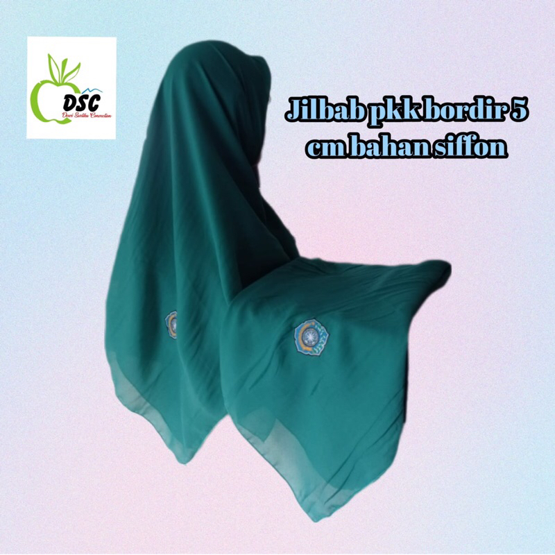 Jilbab | Kerudung | Hijab Segi Empat PKK Nasional Sifon Premium Plus Bordir Logo