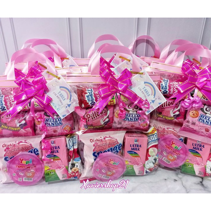 

TFDP0723 COD PAKET SNACK ULTAH TEMA PINK (FREE CARD)