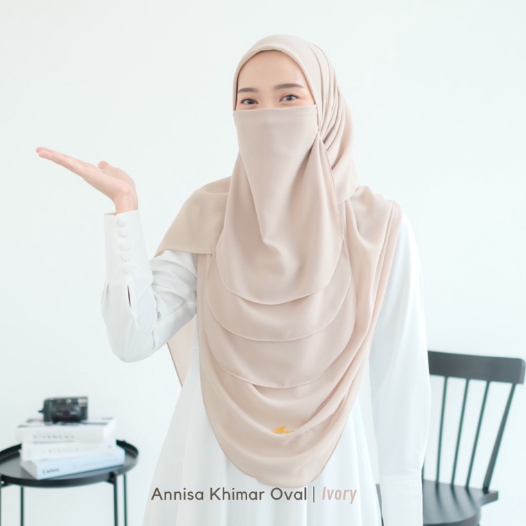 Best Seller ANNISA KHIMAR OVAL (SEGIEMPAT OVAL ALA MALAYSIA + SET CADAR 3LAYER) wikgh