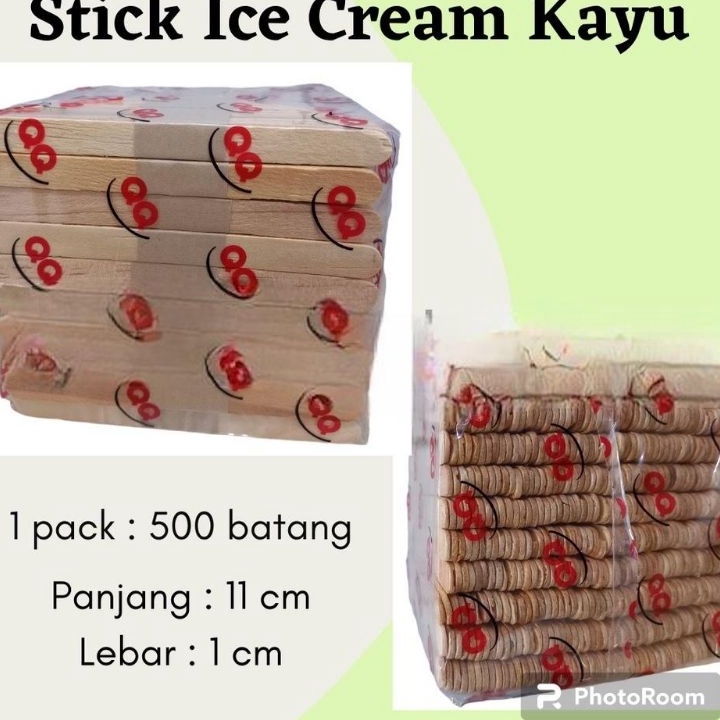 YTTP3189 【MEGA SALE】 (500pcs) Stick Ice Cream Kayu QQ Stik Es Krim Pudding