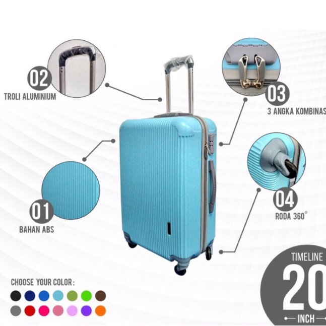 Stok Banyak Koper polo 20 inch Murah -Koper Mini-Koper Wanita-Tas Koper-Koper Kabin-COD-travel tipe 