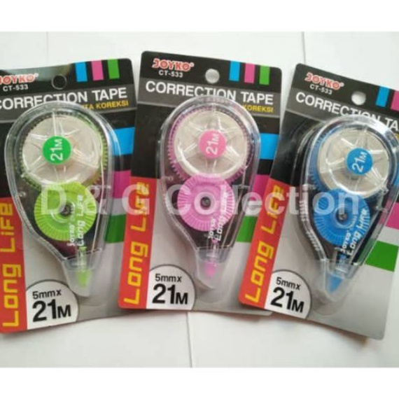 

Sale CORRECTION TAPE JOYKO CT 533 / TIP EX 21 METER LONG LIVE / TIPEX ROLL