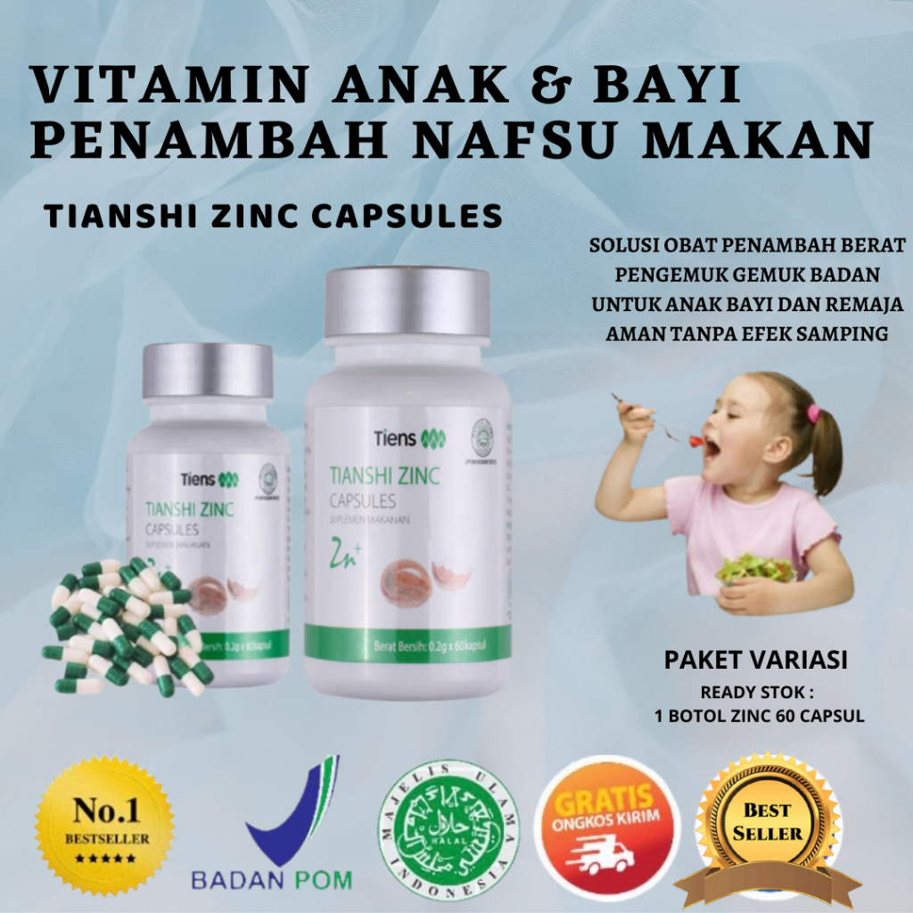 Vitamin Anak & Bayi Penambah Nafsu Makan Berat Gemuk Badan Kecerdasan Otak Daya Tahan Tubuh Tiens Bp