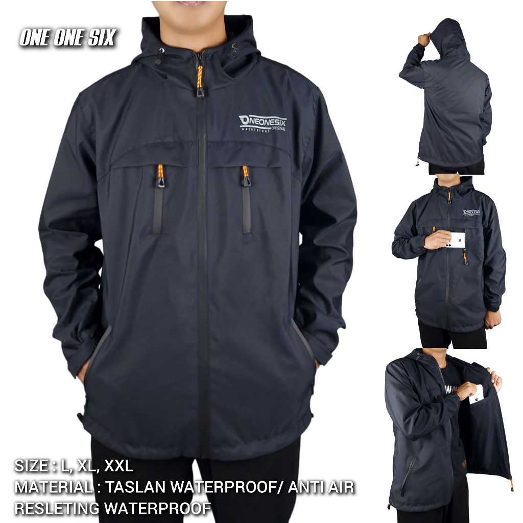 JAKET OUTDOOR ANTI AIR PRIA | JACKET HOODIE PARASUT WATERPROOF