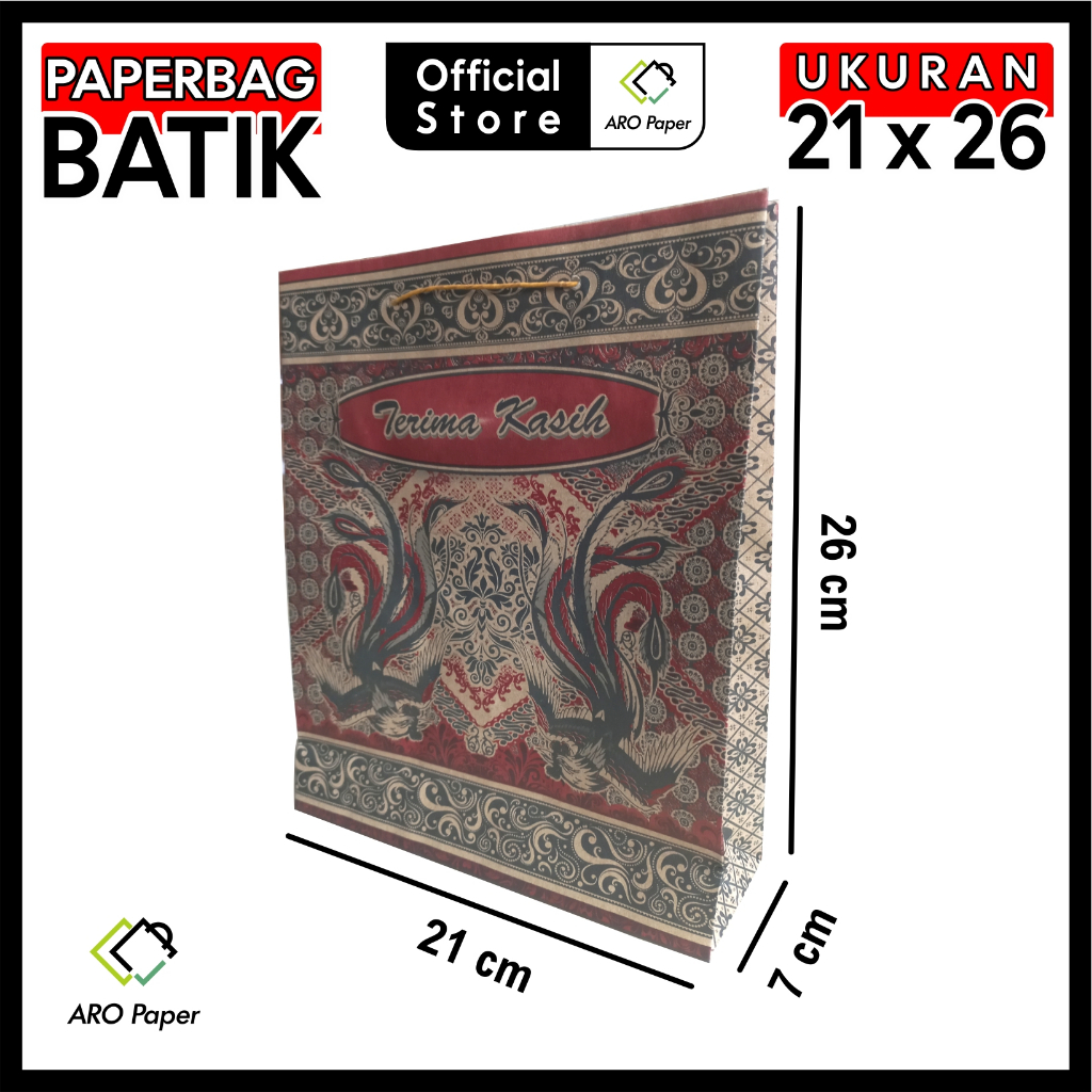 

Paper Bag Batik | Ukuran 21x7x26 cm (Min. 10 pcs)