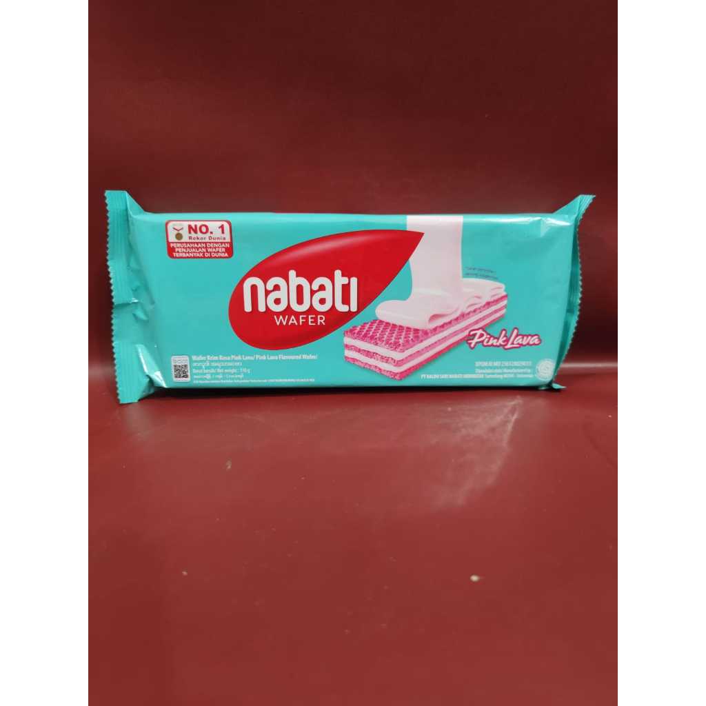 Nabati Wafer Pink Lava 110g - Wafer Rasa Pink Lava Nabati