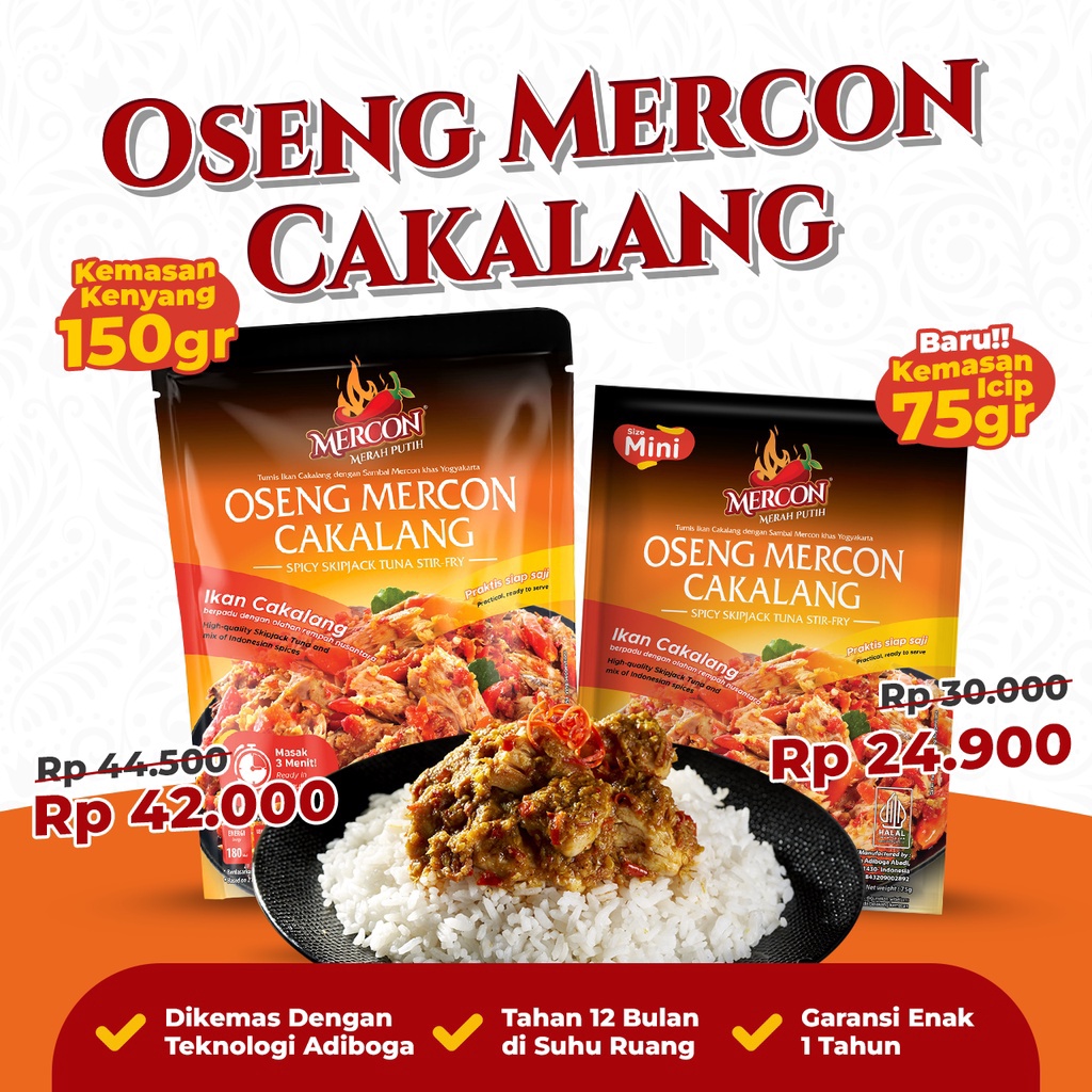 

Discount Today Mercon Merah Putih - Satuan || Oseng Mercon Cakalang murah