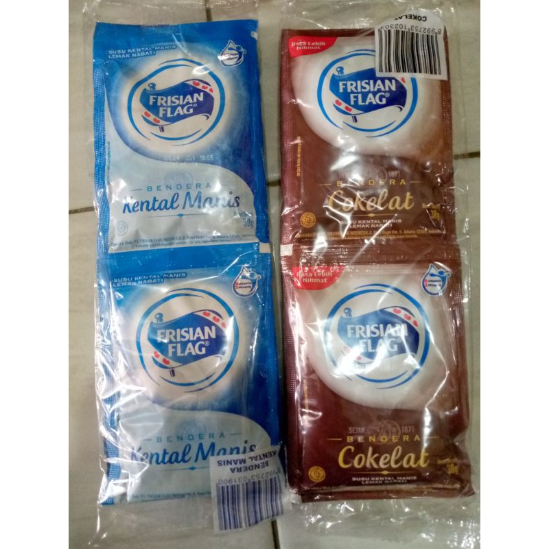 

Frian flag susu kental Manis coklat Dan putih