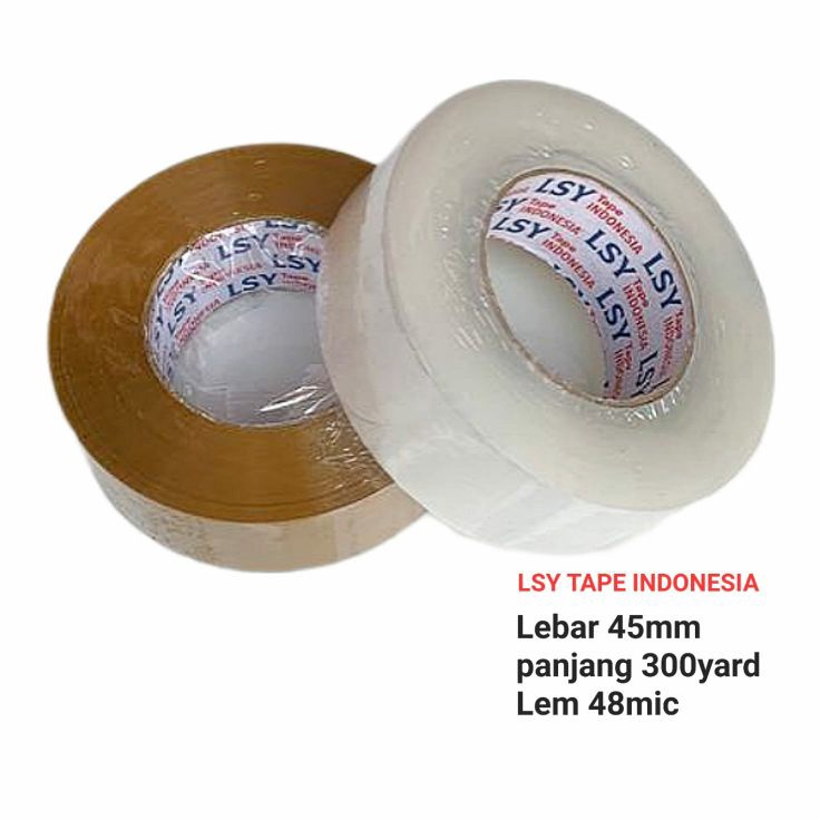 

lakban bening / coklat 45mm x 300yard full (super lengket) LSY TAPE INDONESIA