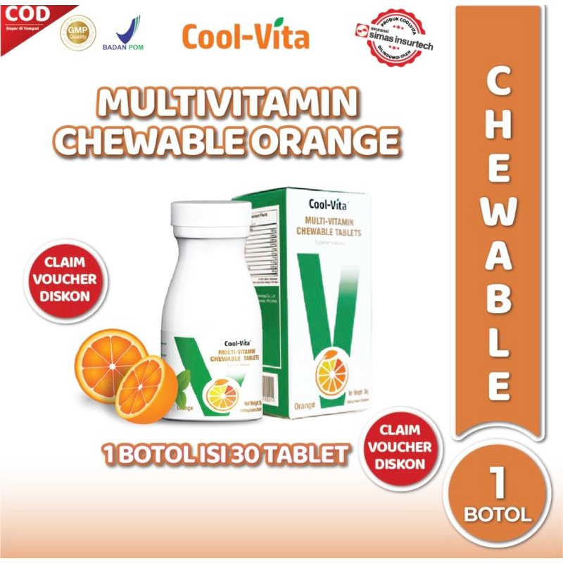 coolvita chewable penggemuk badan (kunyah) isi 30 tablets - FYC