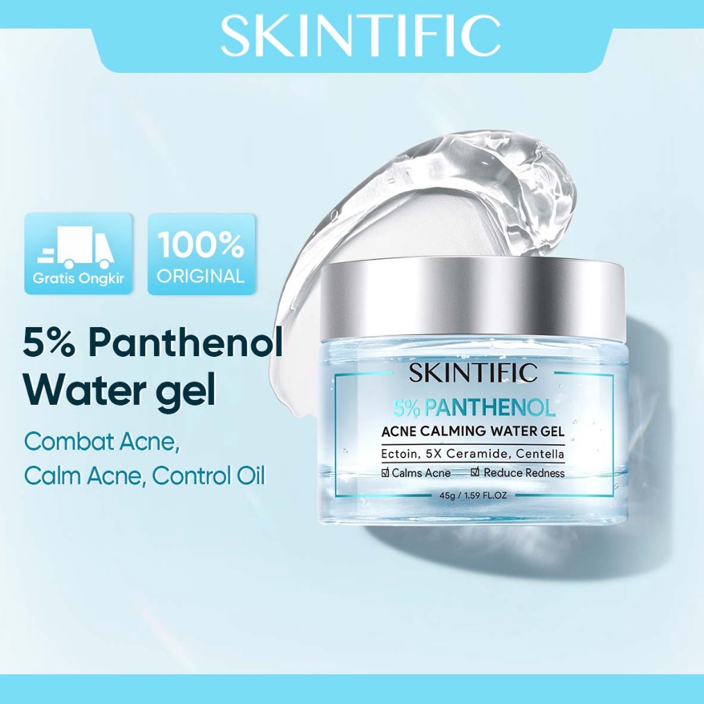 12.12 SALE BPOM Skintific 5% Panthenol Acne Calming Water Gel 45g krim jerawat mengontrol minyak Ant