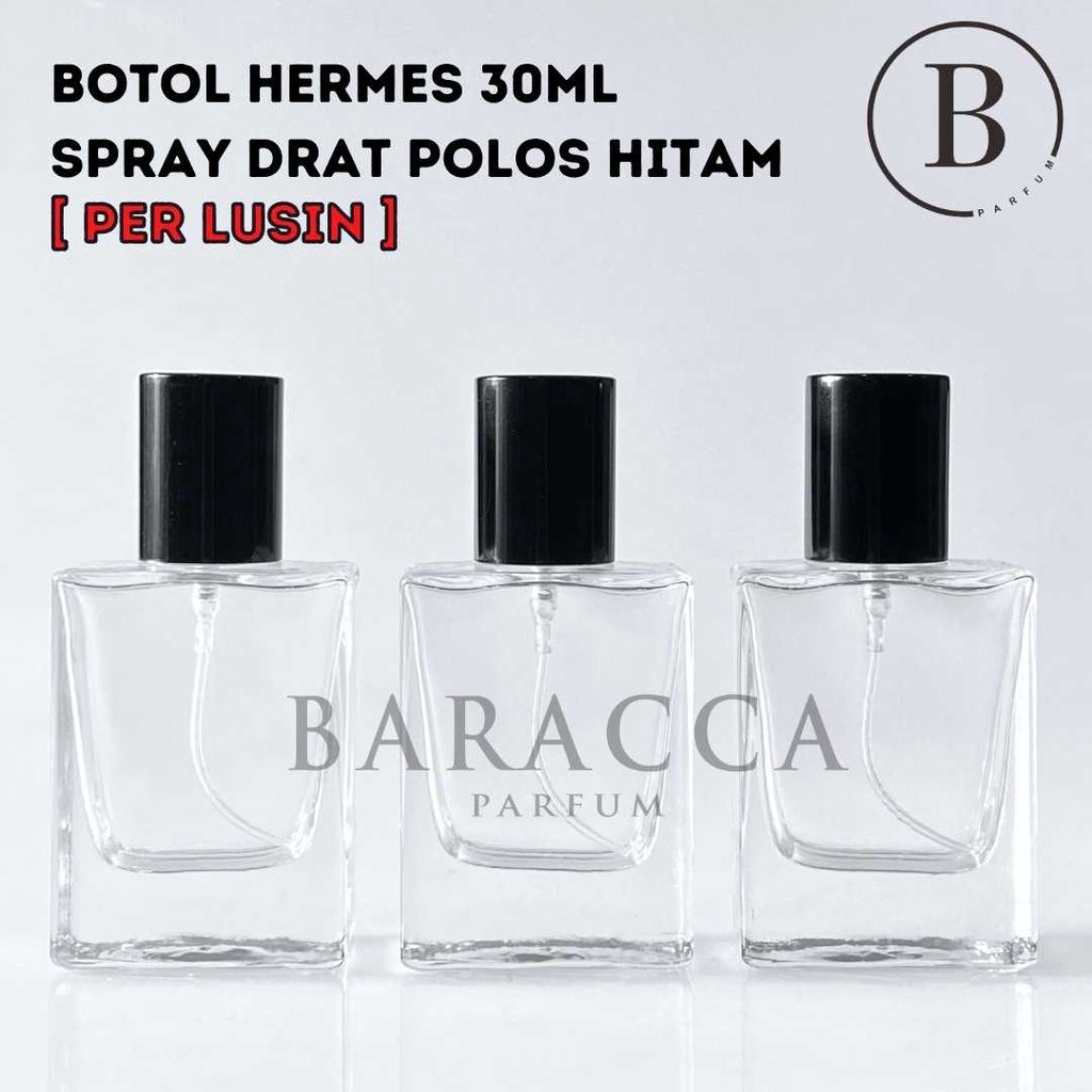 12.12 SALE Botol Parfum Hermes 30ML Drat Hitam - Botol Parfum Kosong Hermes - Botol Hermes 30ML buruan