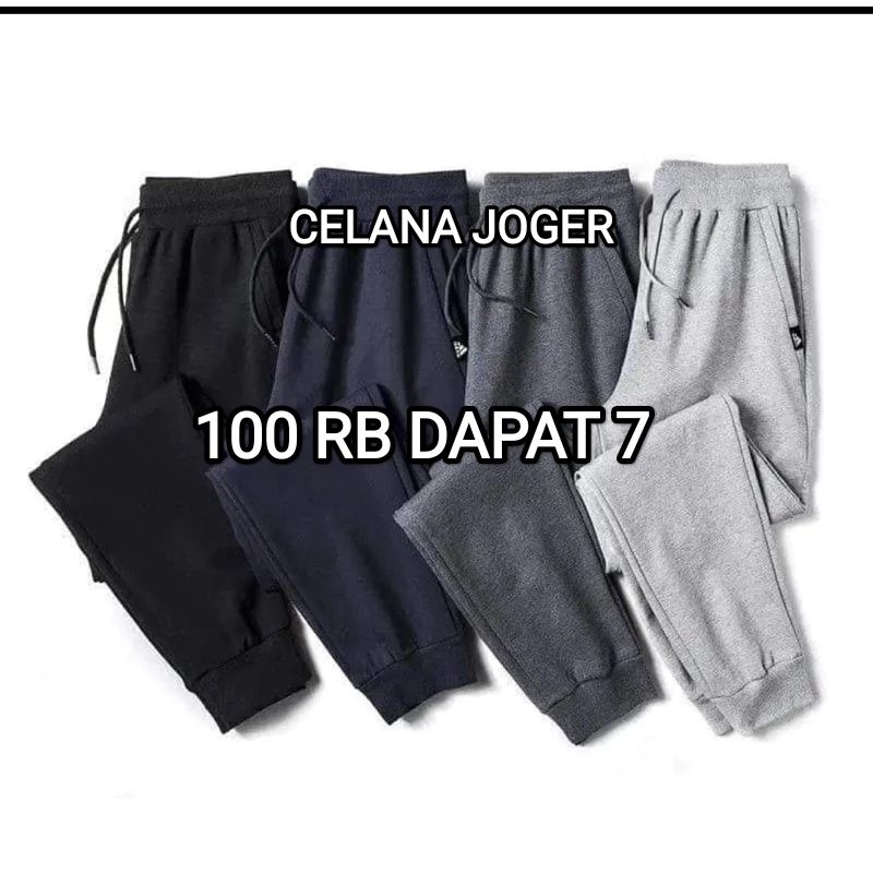 PAKET HEMAT 100RB DAPAT 7PCS CELANA PANJANG PRIA JOGGER TRAINING