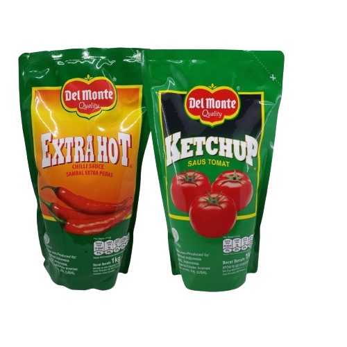 Delmonte Saus Sambal Extra Hot Chili Sauce / Saos Tomat Tomato Ketchup Pouch 1kg