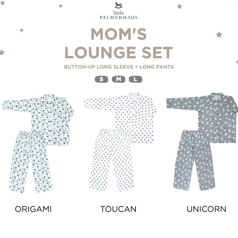 Terbaik.. Little Palmerhaus Mom's Lounge Wear Set Long Sleeve / Mom Lounge Wear Set - LP82.