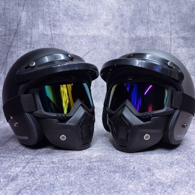 BEST SELLER HELM BOGO DEWASA GOGLE MASK RETRO