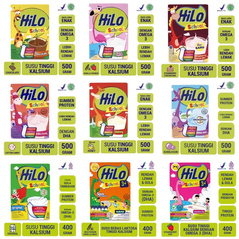 

Terlaris Today [CASHBACK 5%] HiLo School Chocolate / Vanilla Vegiberi / Strawberry Cheesecake / Cotton Candy / Bubble Gum / Honey 500gr / Original 400gr / HiLo School 3+ Strawberry Pop / Vanilla Malt 400gr Susu Tinggi Kalsium serbuuu !