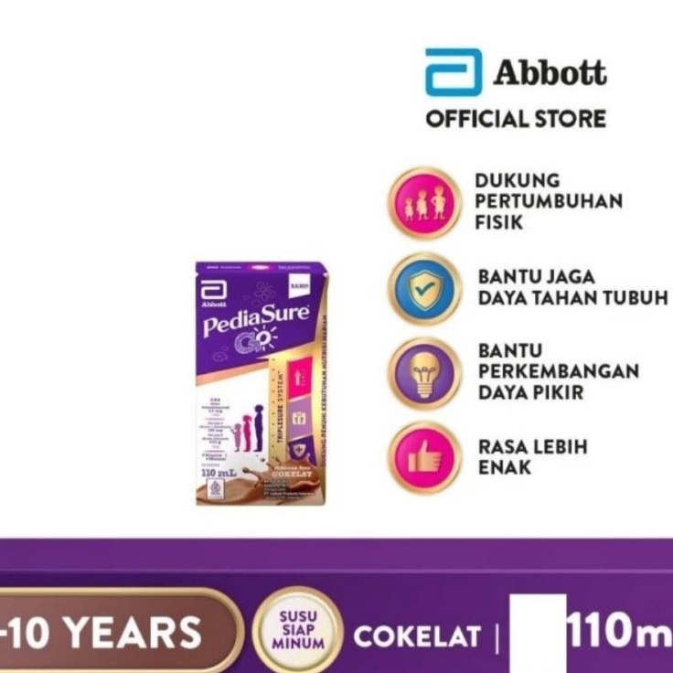 

Pediasure Go Cokelat Susu UHT 110 mL