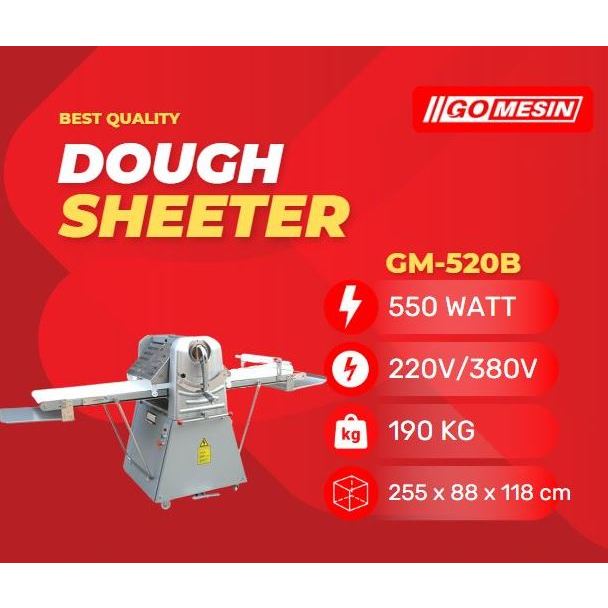 GOMESIN DOUGH SHEETER GM-520B (MESIN PENIPIS ADONAN)