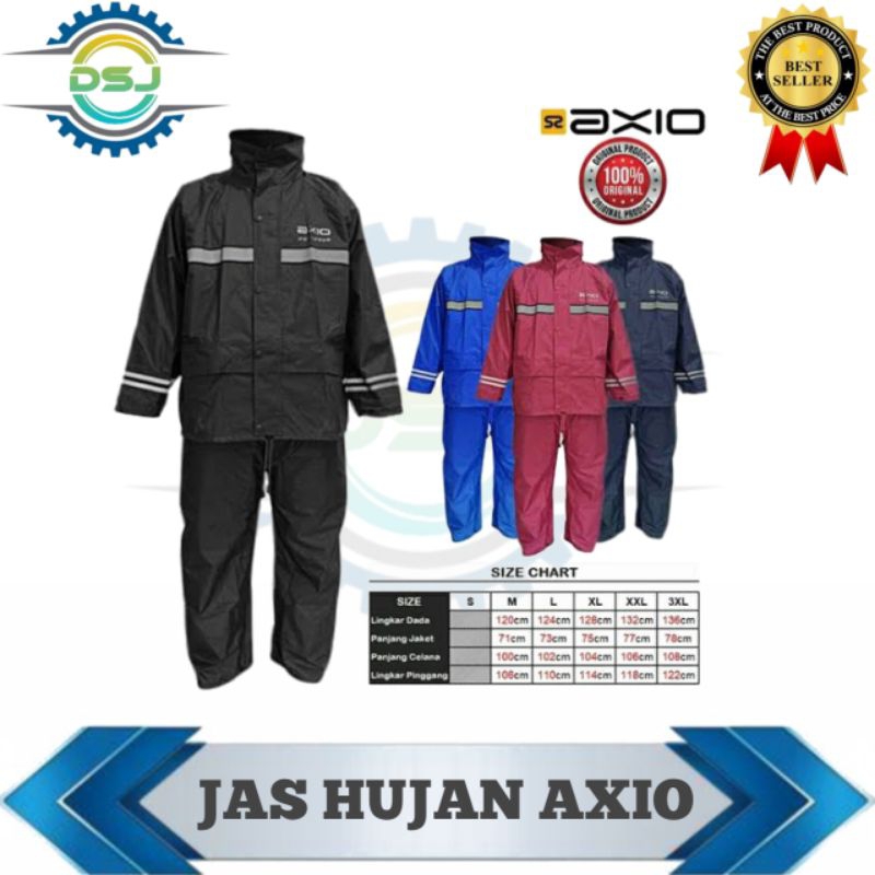Jas Hujan Axio Tebal / Mantel Hujan Original Axio