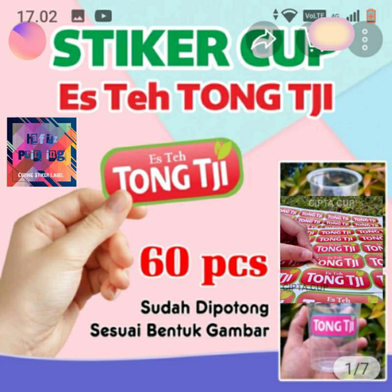 

Stiker Cutting TongTji isi 60pcs bisa COD