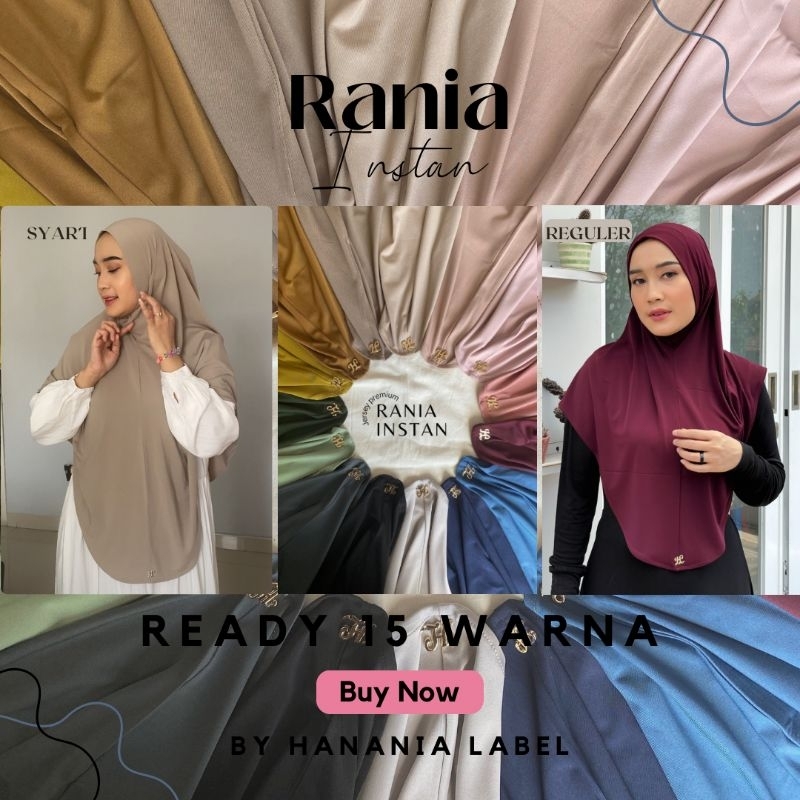 HANANIA LABEL- RANIA INSTAN SYARI | JERSEY STELLA PREMIUM KHIMAR MENUTUP DADA DAN PANTAN BERGO HIJAB