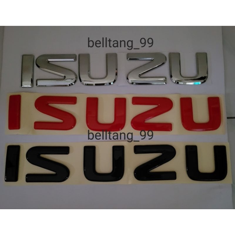 Logo emblem tulisan isuzu truck elf kabin depan/ emblem isuzu elf